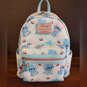 Loungefly Disney Stitch and Coconut AOP Mini Backpack
